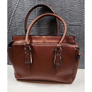 Purse Handbag Faux Leather 10x14, 2 Parts Zip Closure, Inside Pockets